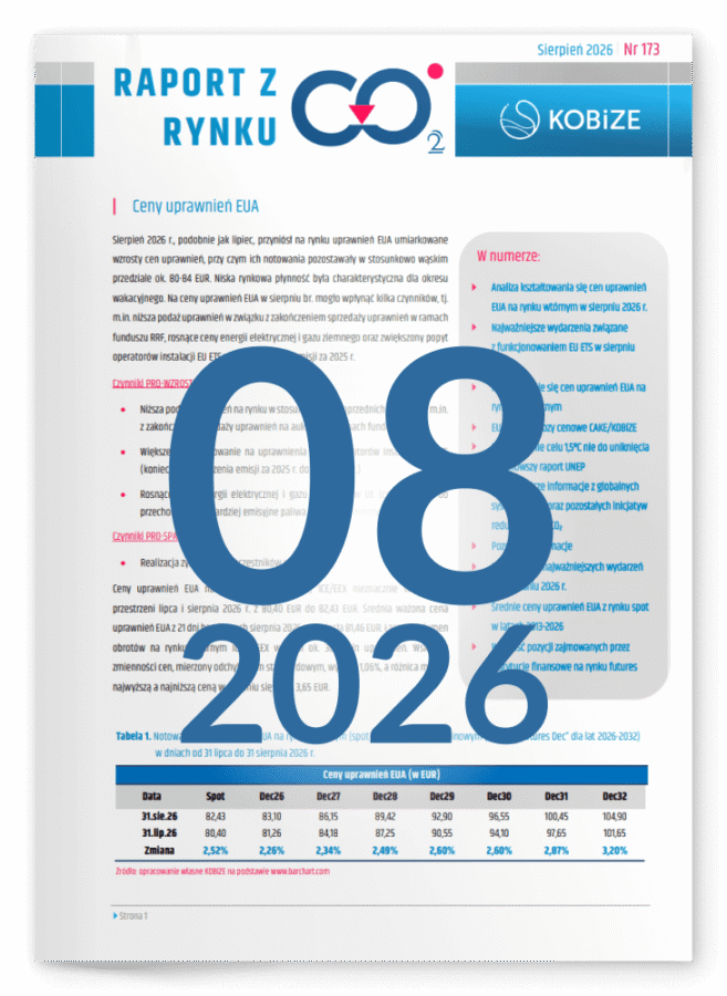 Raport z rynku CO2 – sierpień 2026Drukuj
